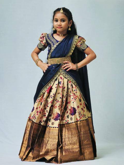 NEW LAUNCING KIDS LEHENGA CHOLI lichi silk Children wear wholesale market in Kolkata